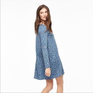 Boden Teal Long Sleeve Knit Jersey Swing Dress Size 6L